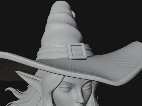 Witch Hat Sorcerer Statue Design 32 - 3D Print Model 3D Print Model