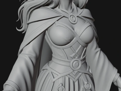 Witch Hat Sorcerer Statue Design 32 - 3D Print Model 3D Print Model