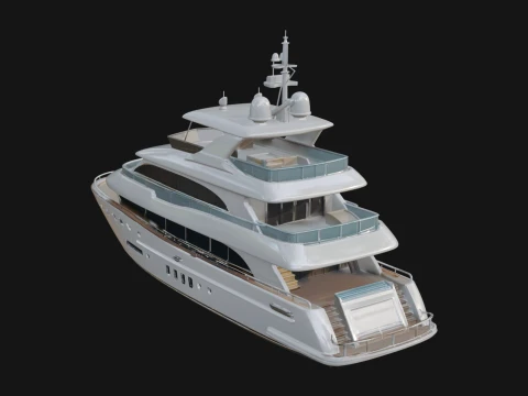 Motor Yacht Model Design 61 - 3D Print Model 3D Print Model