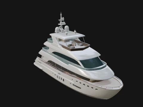 Motor Yacht Model Design 61 - 3D Print Model 3D Принт Модель