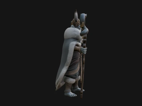 Horned Demon Mage Statue Design 9 - 3D Print Model 3D Print Model
