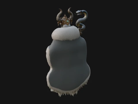 Horned Demon Mage Statue Design 9 - 3D Print Model 3D Print Model