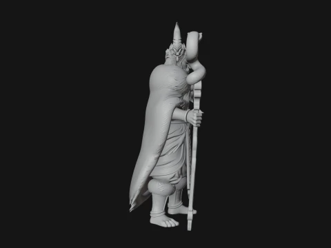 Horned Demon Mage Statue Design 9 - 3D Print Model 3D Print Model
