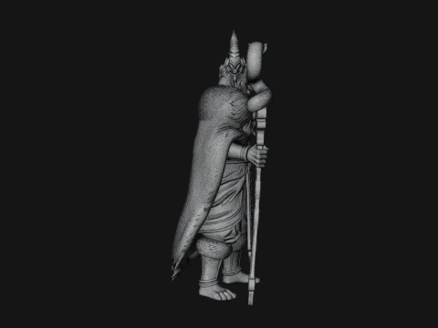 Horned Demon Mage Statue Design 9 - 3D Print Model 3D Print Model