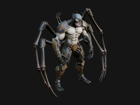Spider Legged Demon Statue Design 16 - 3D Print Model 3D Print Model