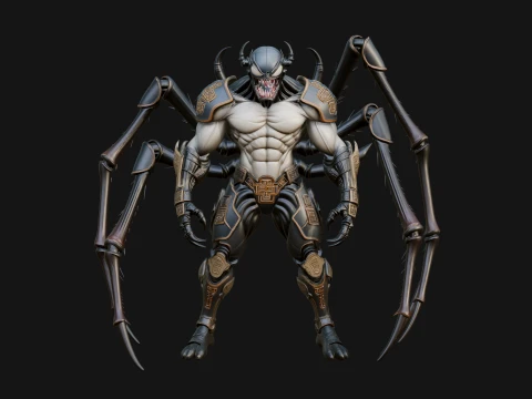 Spider Legged Demon Statue Design 16 - 3D Print Model 3D Print Model