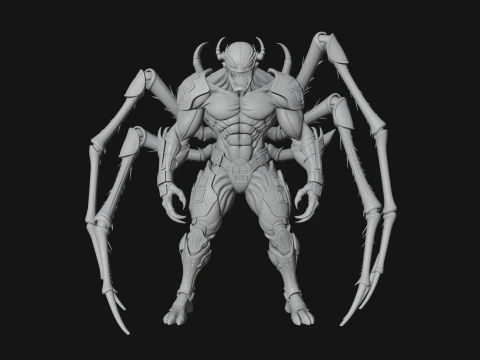 Spider Legged Demon Statue Design 16 - 3D Print Model 3D Print Model