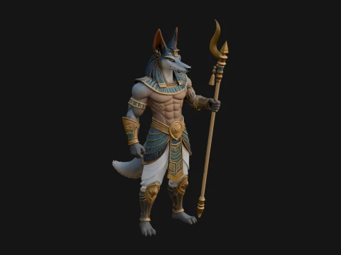 Anubis Egyptian God Statue Design 29 - 3D Print Model 3D Print Model