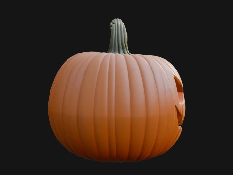 Carved Pumpkin Lantern Statue Design 15 - 3D Print Model 3D Print Model