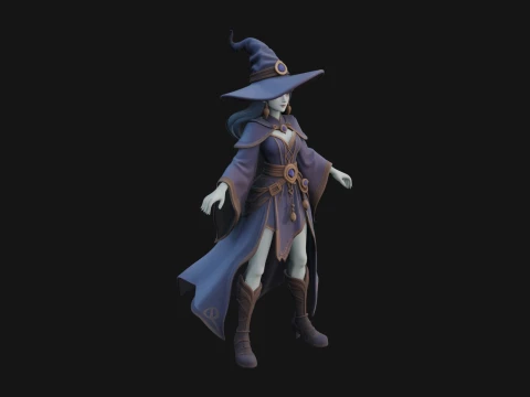 Witch Hat Sorcerer Statue Design 33 - 3D Print Model 3D Print Model