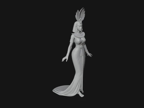 Egyptian Queen Statue Design 11 - 3D Print Model 3D Print Model