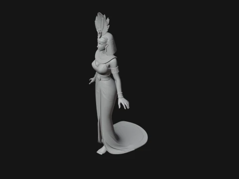 Egyptian Queen Statue Design 11 - 3D Print Model 3D Print Model