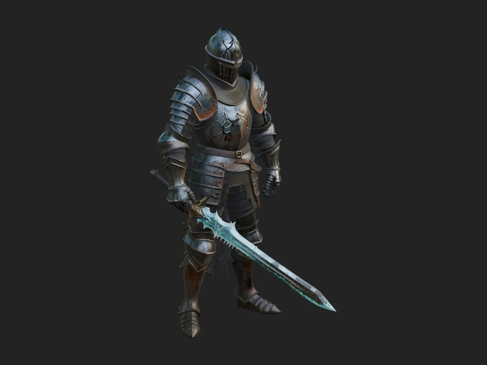 Armored Knight Statue Design 39 - 3D Print Model 3D Print Model .c4d .max .obj .3ds .fbx .stl .blend 