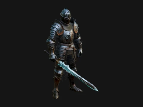 Armored Knight Statue Design 39 - 3D Print Model 3D Print Model