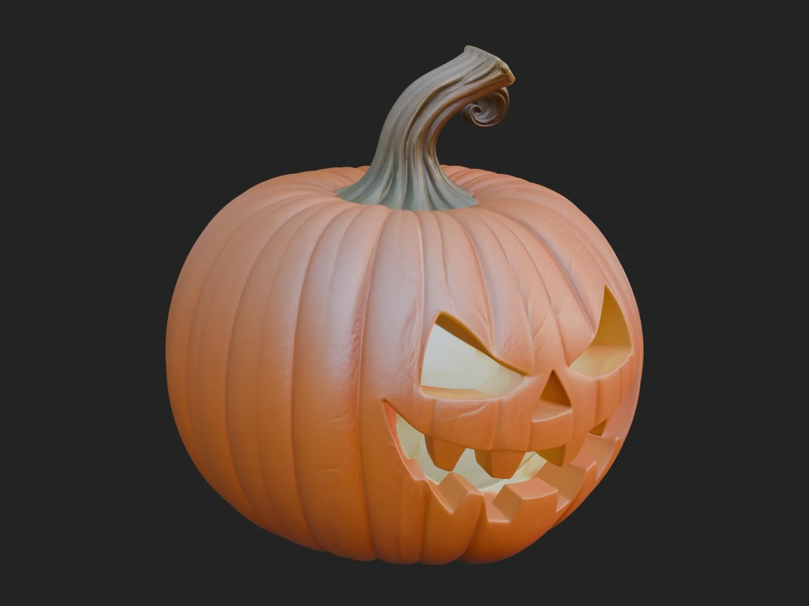 Carved Pumpkin Lantern Statue Design 14 - 3D Print Model 3D Print Model .c4d .max .obj .3ds .fbx .stl .blend