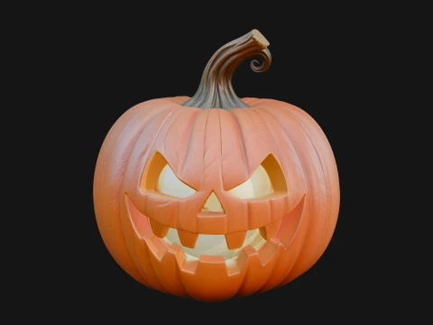 Carved Pumpkin Lantern Statue Design 14 - 3D Print Model 3D Print Model