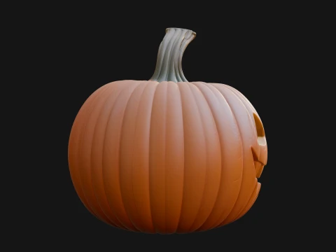 Carved Pumpkin Lantern Statue Design 14 - 3D Print Model 3D Print Model