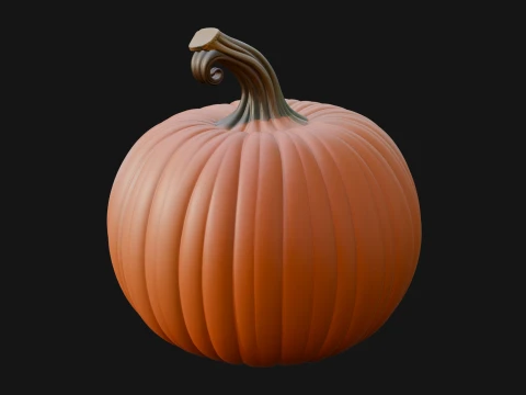 Carved Pumpkin Lantern Statue Design 14 - 3D Print Model 3D Print Model
