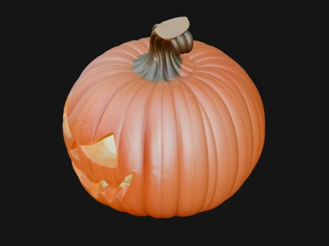 Carved Pumpkin Lantern Statue Design 14 - 3D Print Model 3D Print Model