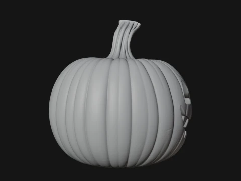 Carved Pumpkin Lantern Statue Design 14 - 3D Print Model 3D Print Model