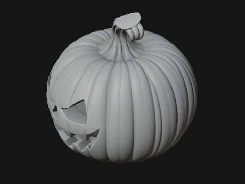 Carved Pumpkin Lantern Statue Design 14 - 3D Print Model 3D Print Model