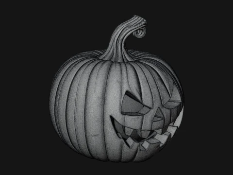 Carved Pumpkin Lantern Statue Design 14 - 3D Print Model 3D Print Model