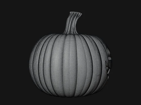 Carved Pumpkin Lantern Statue Design 14 - 3D Print Model 3D Print Model