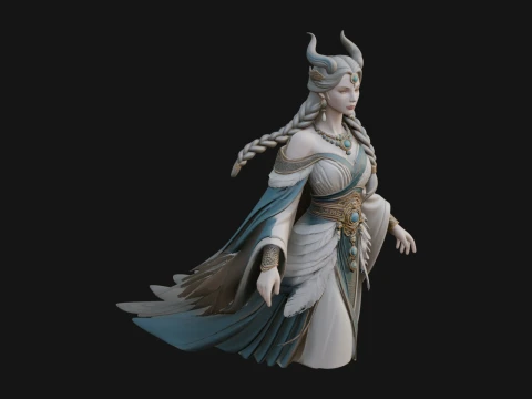 Elven Queen Statue Design 34 - 3D Print Model 3D Print Model