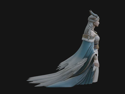 Elven Queen Statue Design 34 - 3D Print Model 3D Print Model