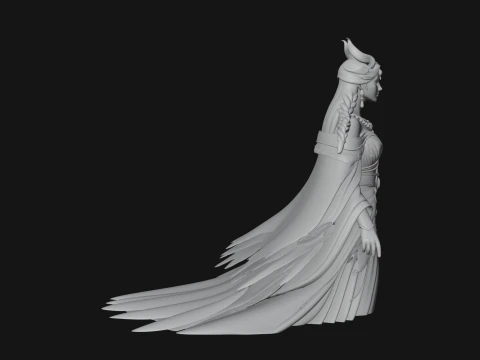 Elven Queen Statue Design 34 - 3D Print Model 3D Print Model