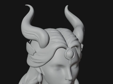 Elven Queen Statue Design 34 - 3D Print Model 3D Print Model