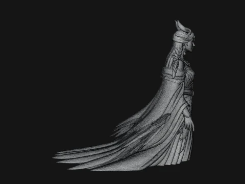 Elven Queen Statue Design 34 - 3D Print Model 3D Print Model