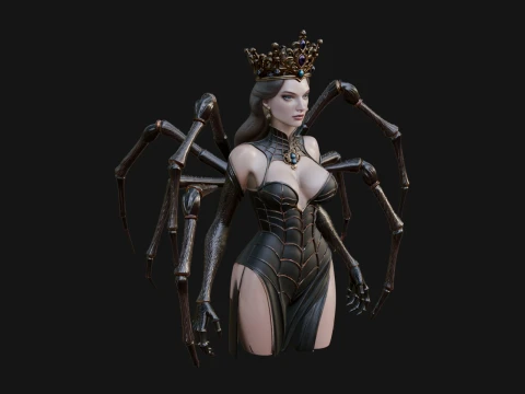 Spider Queen Statue Design 7 - 3D Print Model 3D Print Model