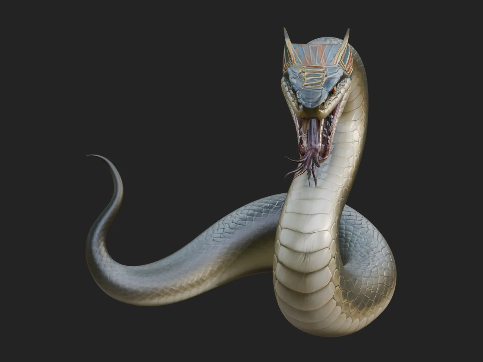 Cobra Snake Statue Design 3 - 3D Print Model 3D Print Model .c4d .max .obj .3ds .fbx .stl .blend