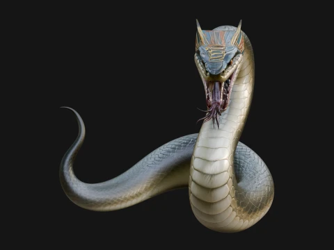 Cobra Snake Statue Design 3 - 3D Print Model 3D Print Model