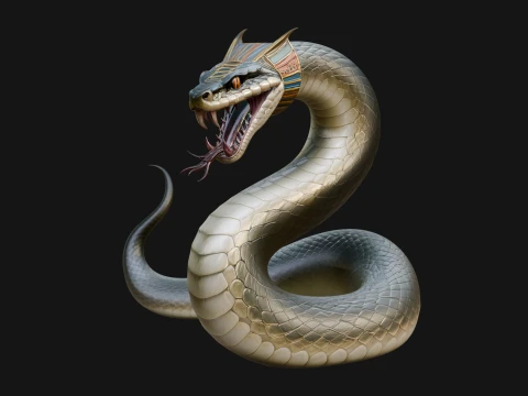 Cobra Snake Statue Design 3 - 3D Print Model 3D Print Model