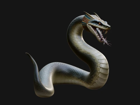 Cobra Snake Statue Design 3 - 3D Print Model 3D Print Model