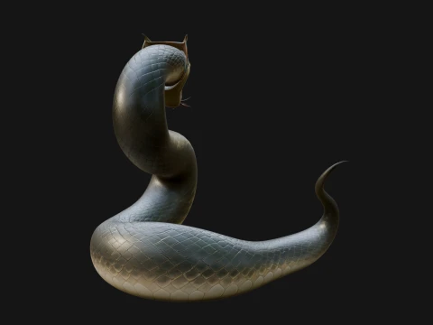 Cobra Snake Statue Design 3 - 3D Print Model 3D Print Model