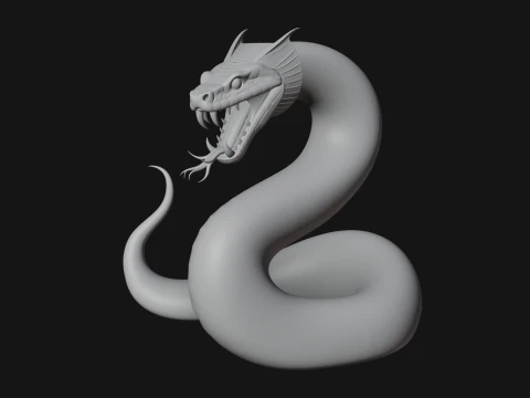 Cobra Snake Statue Design 3 - 3D Print Model 3D Print Model