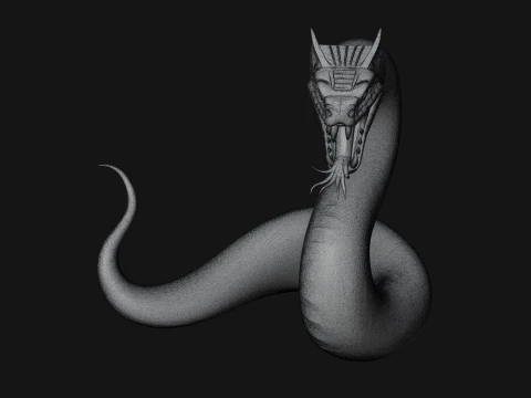 Cobra Snake Statue Design 3 - 3D Print Model 3D Print Model