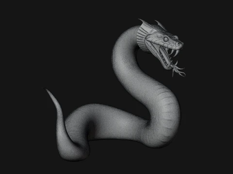 Cobra Snake Statue Design 3 - 3D Print Model 3D Print Model