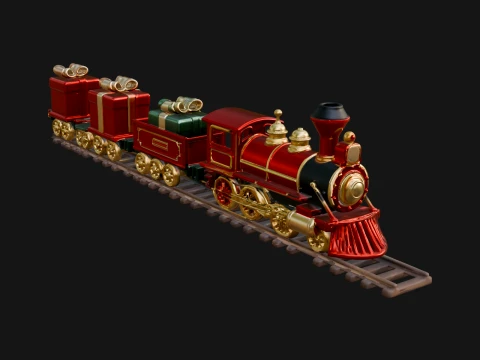 Christmas Toy Train Model Design 4 - 3D Print Model 3D Print Model