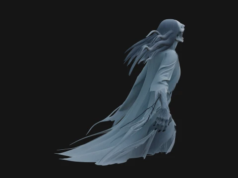 Floating Ghost Statue Design 10 - 3D Print Model 3D Print Model