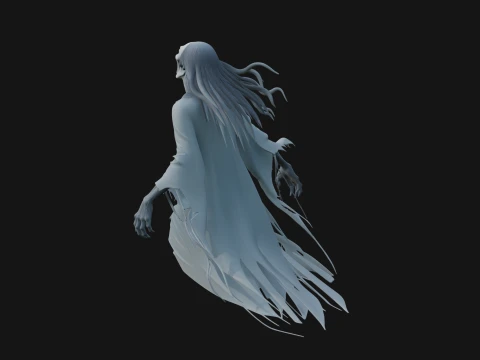 Floating Ghost Statue Design 10 - 3D Print Model 3D Print Model
