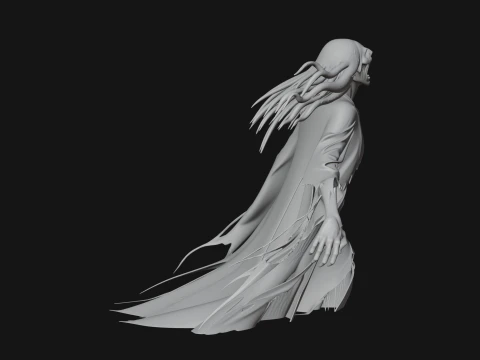 Floating Ghost Statue Design 10 - 3D Print Model 3D Print Model