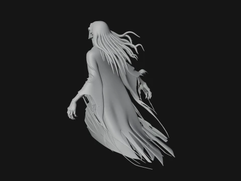 Floating Ghost Statue Design 10 - 3D Print Model 3D Print Model