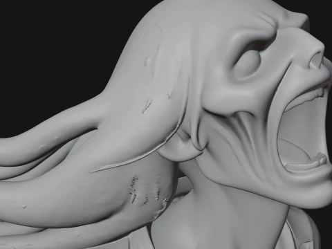 Floating Ghost Statue Design 10 - 3D Print Model 3D Print Model