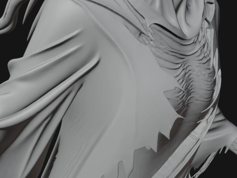 Floating Ghost Statue Design 10 - 3D Print Model 3D Print Model