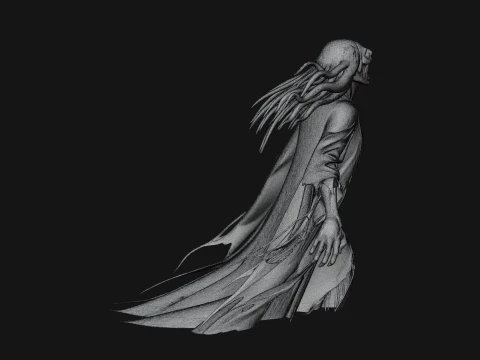 Floating Ghost Statue Design 10 - 3D Print Model 3D Print Model