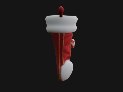 Christmas Stocking Ornament Design 2 - 3D Print Model 3D Print Model